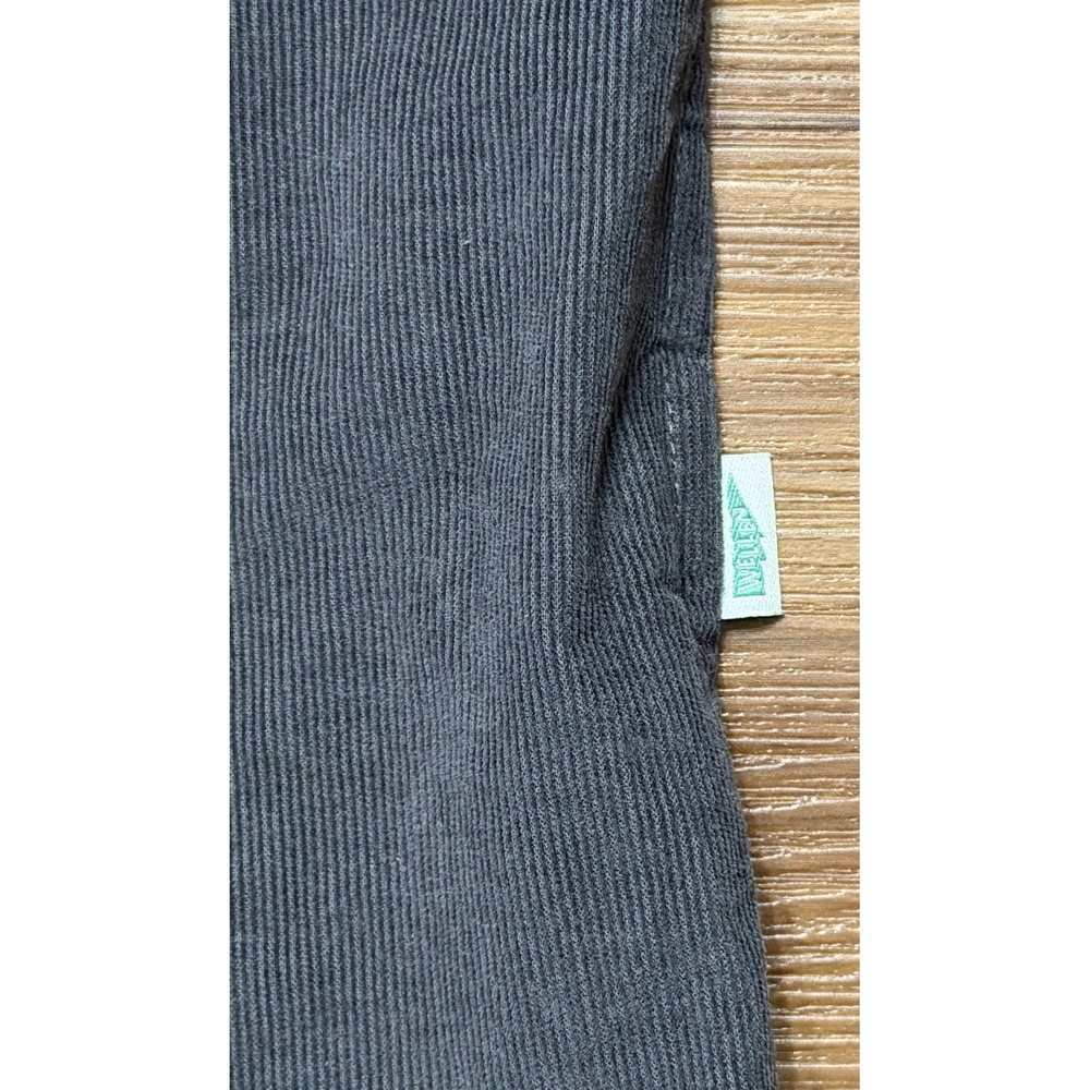 Wellen Slim Fit Corduroy Button Down Shirt Charcoal Grey Organic Cotton Sz L - Picture 5 of 10
